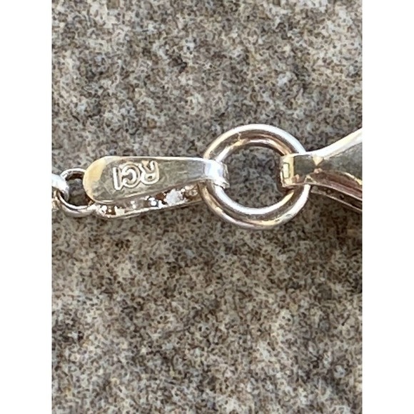 Vintage Sterling Silver Necklace Palm Tree RS 925 6.55g - Picture 9 of 12